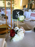 For Hire - Table Number with Flowers 23cm (Code: HI0035) | ARTISTIC GREENERY