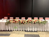 For Hire - Grand Floral Bridal Table Centrepiece 250cm (Code: HI0034BRIDAL) Kelsi | ARTISTIC GREENERY