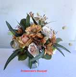 Round Bouquet - Brown & Blush - Emily W