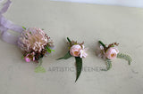 Round Wedding Bouquet - Pink & Natives - Angela M - Qualtiy Artificial Wedding Flowers Perth - ARTISTIC GREENERY