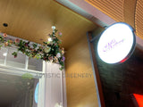 Mulberry Cards & Gifts Karrinyup  - Rose Vines for Shop Front Signage | ARTISTIC GREENERY Commerical Fitout with Artificial Flowers WA