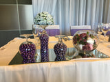For Hire - Custom-made table centrepieces - Purple & White