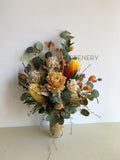 Bridal Bouquet - Natural Style Bouquet (Upright) & Cake Flowers - Native Flowers - Emma W (Oct 2021) | ARTISTIC GREENERY