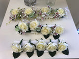 Teardrop Bouquet - Emerald Green & White - Hayley B