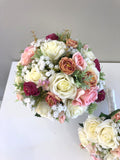 Round Bouquet - Pink & White - Jessica H