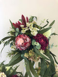 Round / Natural Bouquet - Maroon & Burgundy Native Flowers - Ashleah