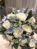 Round Bouquet - Blue & White - Pia M