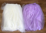 For Hire - White / Purple Tutu Table Skirt (Code: HI0007)
