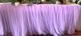 Tulle table skirting for wedding and party