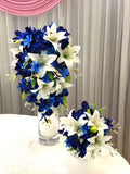 Teardrop Bouquet - Blue & White - Anthea D