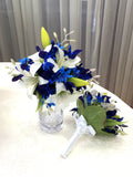 Teardrop Bouquet - Blue & White - Anthea D