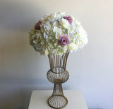 Wedding Table Centrepieces (Semi Sphere) - Dusty Pink & White - Zara