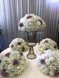 Wedding Table Centrepieces (Semi Sphere) - Dusty Pink & White - Zara