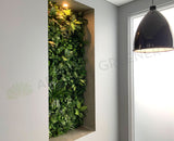 Home Interior Design - Made-to-order Vertical Garden for Wall Recess next to Stairs | ARTISTIC GREENERY