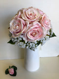 Round Bouquet - Pink & White - James W