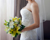 Round Bouquet - Yellow & White- Karolina