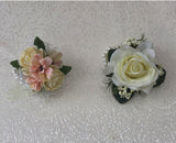 Corsage - White Rose with Wild Sago & Pink Small Flowers - Katie