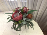 King Protea and banksia posy made by Artistic Greenery