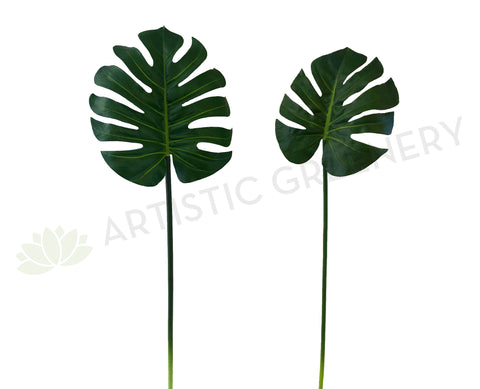 LEA0052 Monstera / Split Philo / Swiss Cheese Plant Single Leaf( Real Touch Quality) 2 Sizes