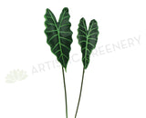 LEA0060 Alocasia Single Leaf 2 Sizes Green