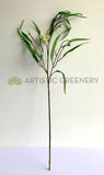 LEA0107 Imitation Gum Blossom / Gum Leaves with Pods & White Flowers 103cm | ARTISTIC GREENERY