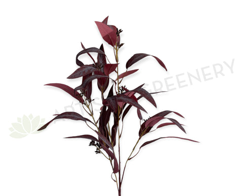 LEA0113PUR Artificial Seeded Gum Leaves 88cm Purple | ARTISTIC GREENERY