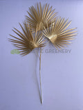 LEA0120 Decorative Gold Fan Palm Leaves 70cm | ARTISTIC GREENERY