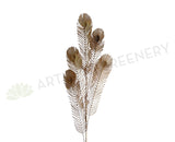 LEA0121 Decorative Gold Peacock Feather 98cm | ARTISTIC GREENERY