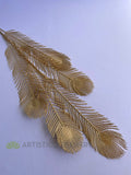 LEA0121 Decorative Gold Peacock Feather 98cm | ARTISTIC GREENERY