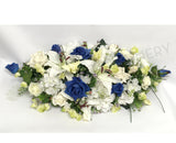 For Hire - Bridal Table Centrepiece (Blue & White) 100cm