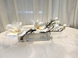 FA1093 - Artistic Modern White Magnolia Floral Arrangement 20cm Tall | ARTISTIC GREENERY