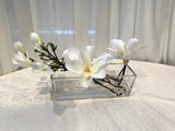 FA1093 - Artistic Modern White Magnolia Floral Arrangement 20cm Tall | ARTISTIC GREENERY