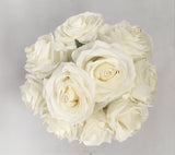 Round Bouquet - White with Pearl - Natasha