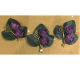 Buttonhole - Rustic Key and Paper Flowers - Nikita