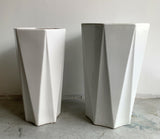 Glazed Octagon Ceramic Pot - White (Code: CER0014)