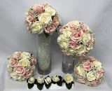 Round Bouquet - Pink & White - Paul & Jess