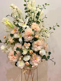 FA1086 - Blush Peony White Rose & Lily Floral Arrangement 100cm Tall