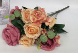SP0242 Rose & Hydrangea Bunch with Greenery (2 styles) 52cm