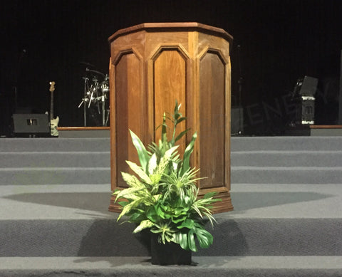 potted plants for church altar Church Greenery Arrangement