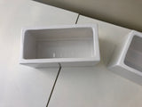 Ceramic Rectangle Planter / Pot (code: RECTCERWHI-9209) 2 Sizes  - White