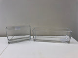 Glass Rectangle Planter / Pot (code: RECTGLA) 2 Sizes  - Clear Glass