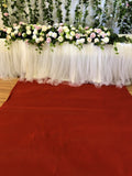 Carpet Runner / Wedding Aisle Runner (Felt)  2 meter wide - Red / White