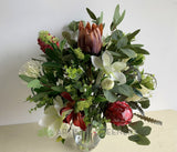 FA1114 - Artificial Bespoke Australian Natives & Magnolia Floral Arrangement (70cm Height) REF: Renee T | ARTISTIC GREENERY