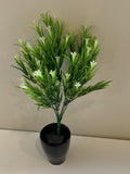SP0002 Greenery Bunch with White Flowers 37cm