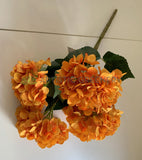 SP0033ORA Synthetic Hydrangea Bunch 47cm Orange | ARTISTIC GREENERY