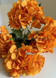 SP0033ORA Synthetic Hydrangea Bunch 47cm Orange | ARTISTIC GREENERY