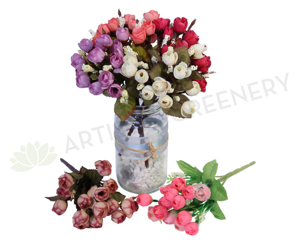SP0050 Silk Filler -Small Spring Flowers Bunch 23cm – Artistic Greenery