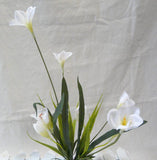 SP0071 Small White Flower Bush 42cm