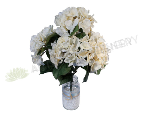 SP0073CRE Hydrangea Bunch 40cm Cream