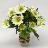 SP0079 Gerbera Daisy Bunch with Leaves 35cm 5 Colours
